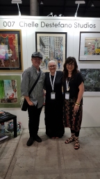 Me with 1973 Archibald Prize Winner Deaf artist Stefan Kater and famous well known Deaf artist Angie Goto